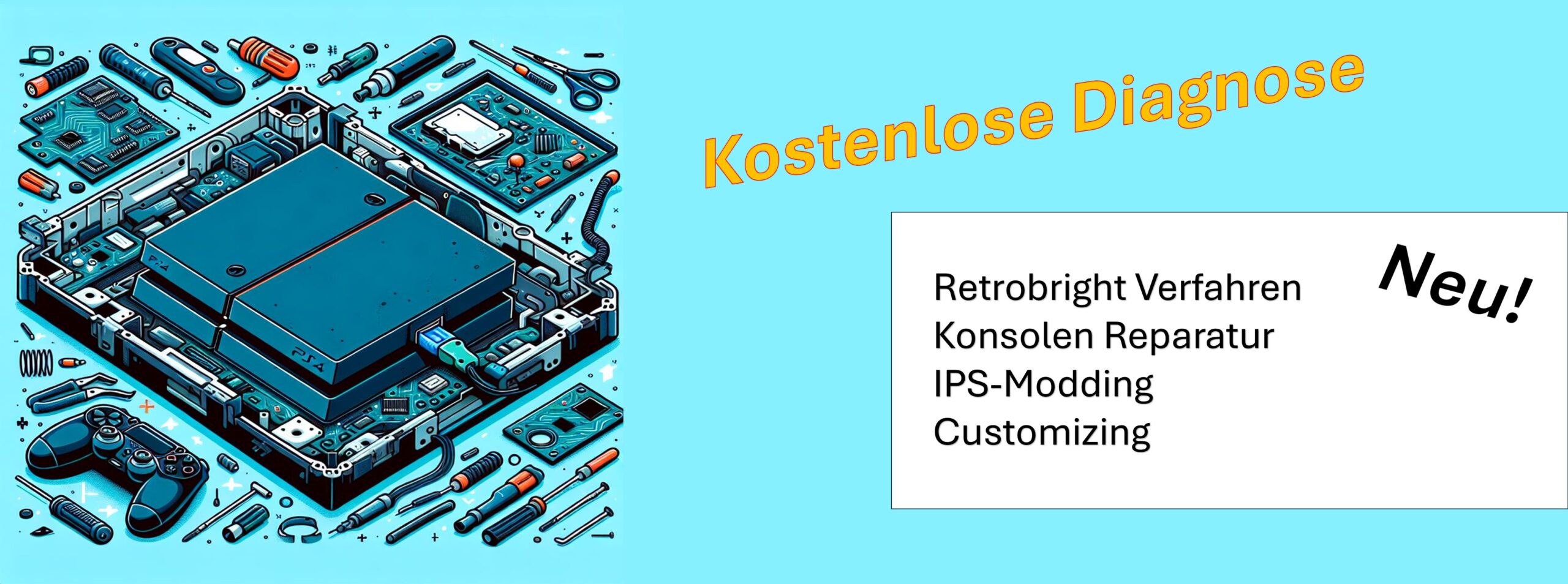 Reparatur Banner Konsolen und Spiele