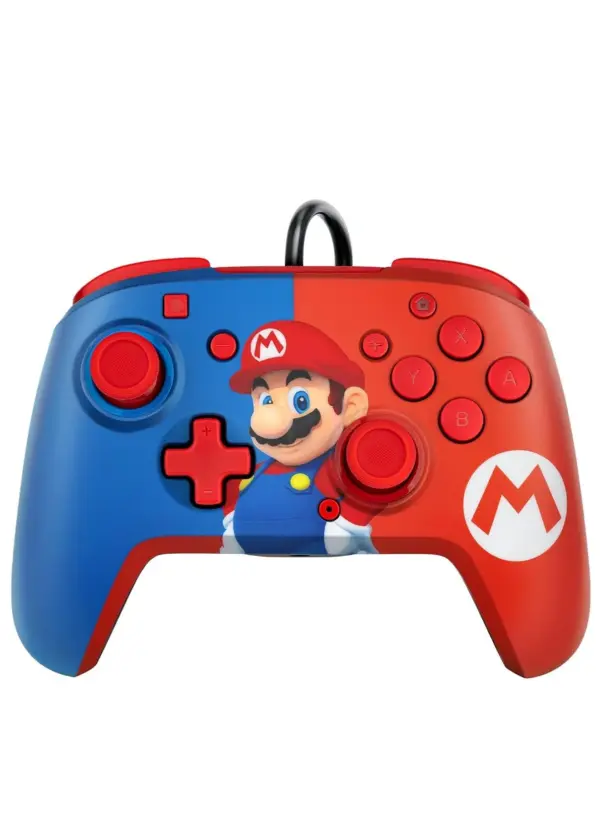 PDP Controller Faceoff Deluxe+Audio Mario Switch
