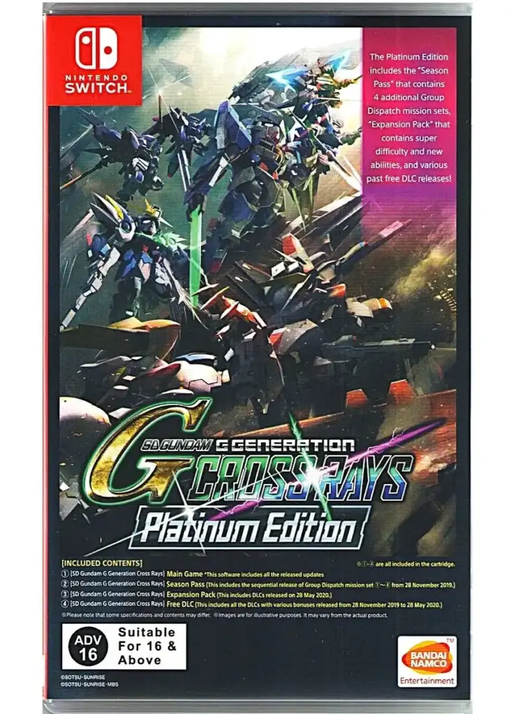 SD Gundam G Generation Cross Rays PLATINUM EDITION