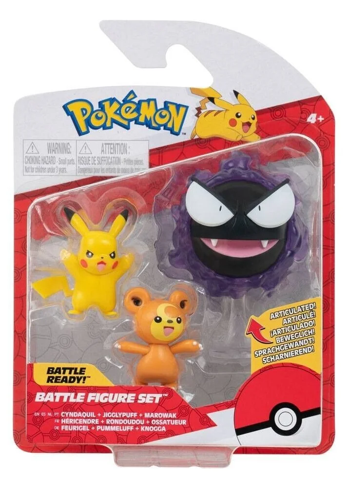Pokémon Battle Figuren Set Figuren 3 Pack Pikachu