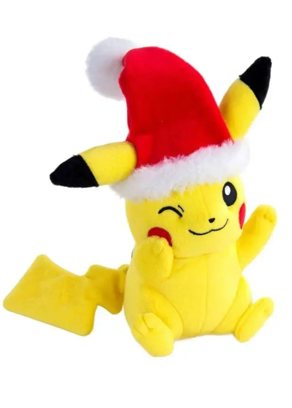 Pokemon Pikachu mit Weihnachtsmütze Plüschfigur