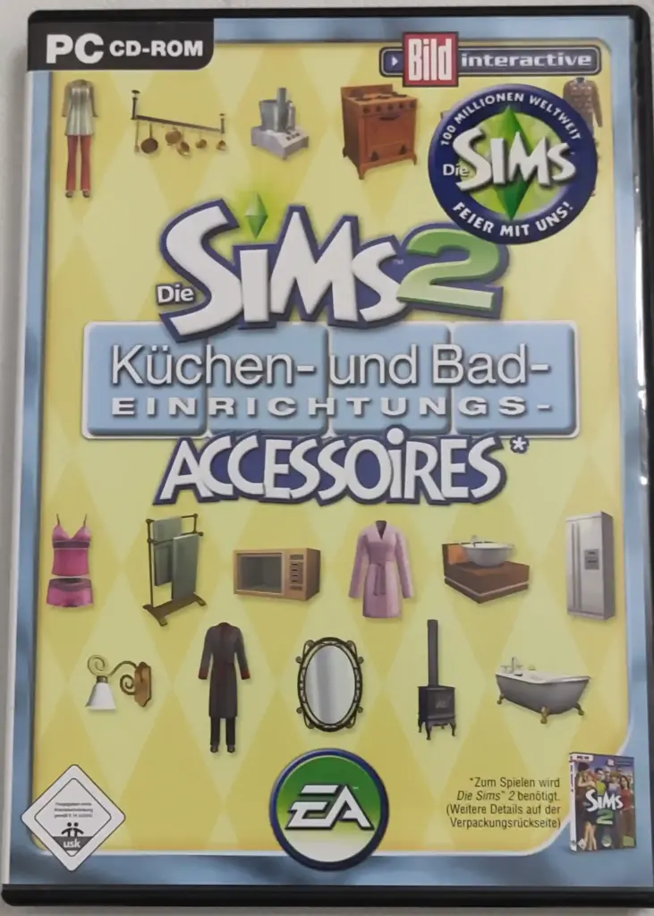 Die Sims 2 Küchen und Bad Einrichtungs Accessoires