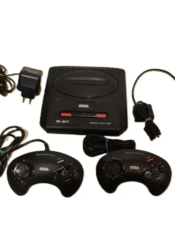 Sega Mega Drive 2 II 16 Bit schwarz mit Controller