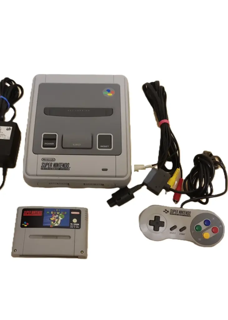 Super Nintendo SNES Konsole Starter Mario World