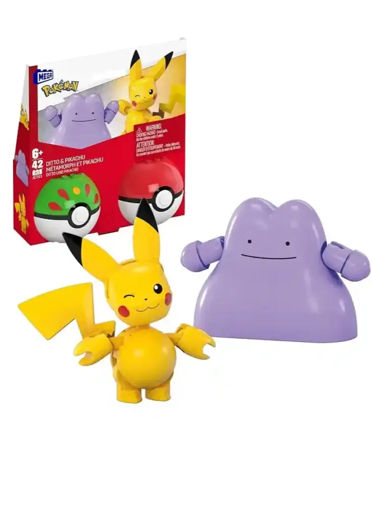 Pokemon MEGA Actionfigur Pikachu und Ditto Set