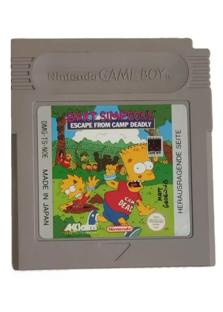 Bart Simpsons Escape from Camp Deadly Game Boy