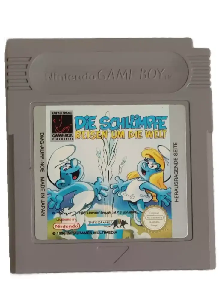 Die Schlümpfe reisen um die Welt Game Boy