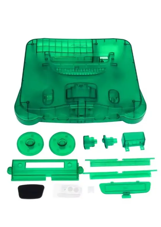 Nintendo N64 Ersatz Gehäuse transparent grün