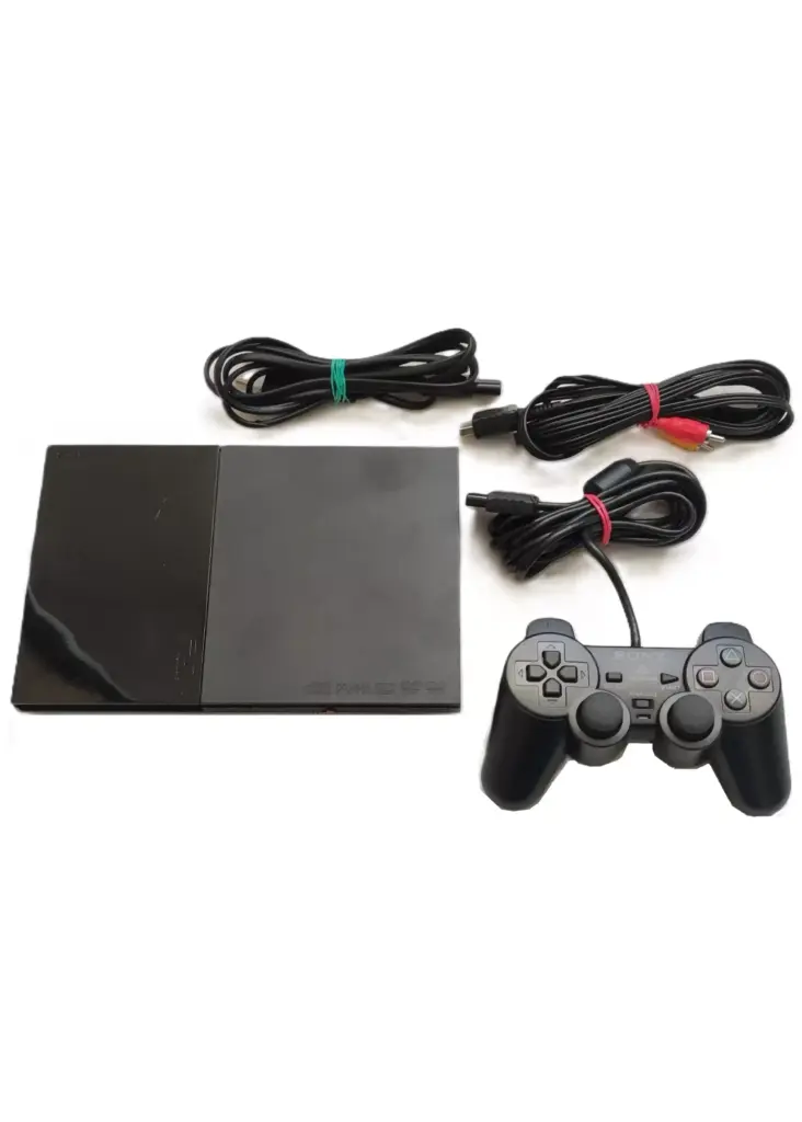 Sony Playstation 2 Slim Konsole Schwarz Klavierlack