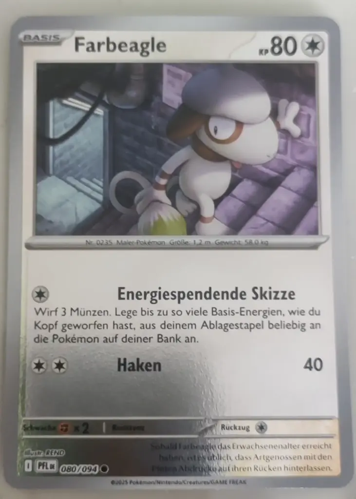 Farbeagle 080/094 Reverse Holo Pokemon Karte Deutsch