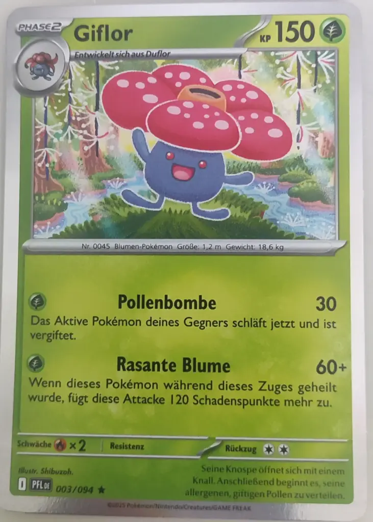 Giflor Holo Rare 003/094 Pokemon Karte Deutsch