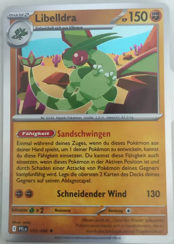 Libelldra 053/094 Holo Rare Pokemon Karte Deutsch
