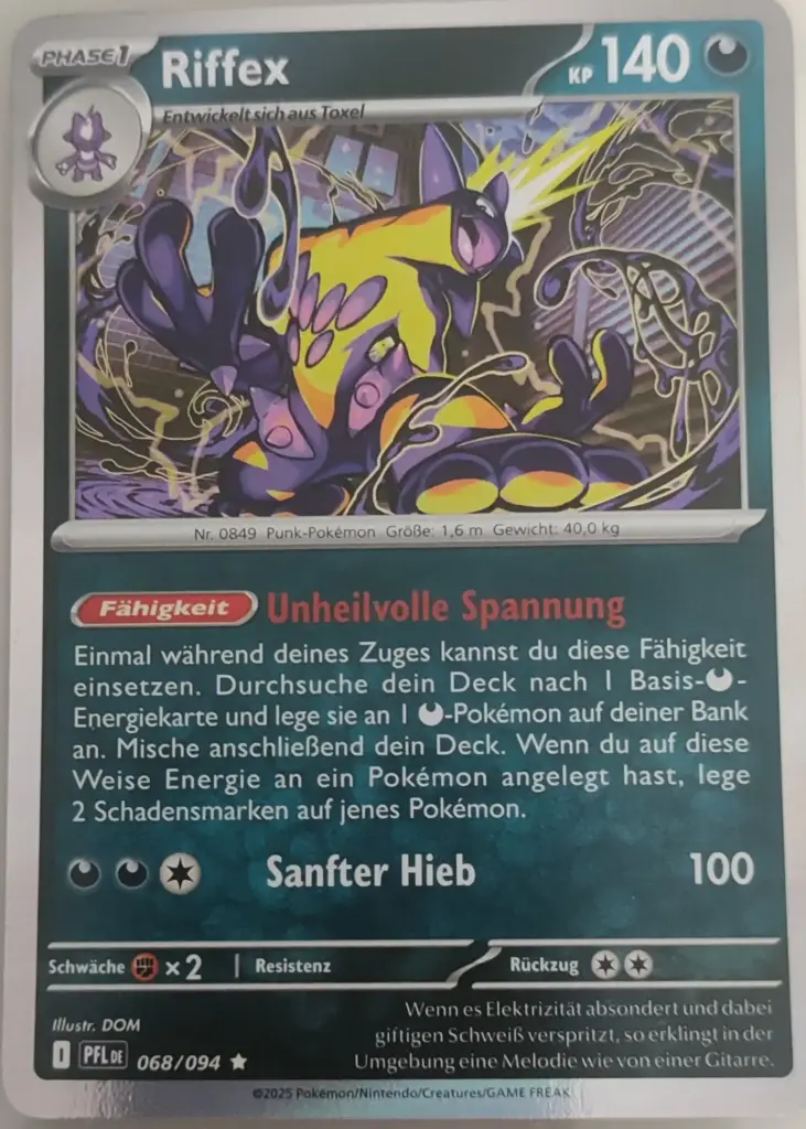 Riffex Holo Rare 068/094 Pokemon Karte Deutsch
