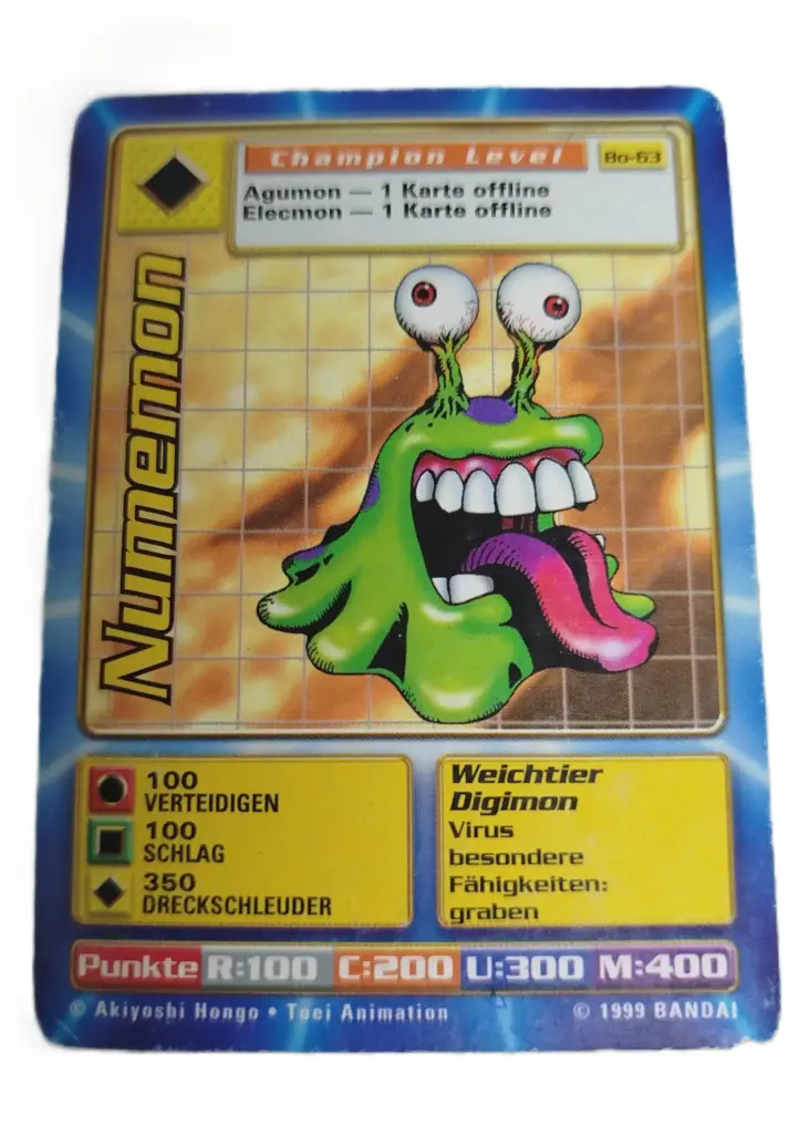 Digimon Karte Numemon Bo-63 1999