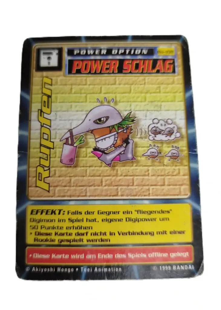 Digimon Karte Power Schlag Rupfen Bo-108
