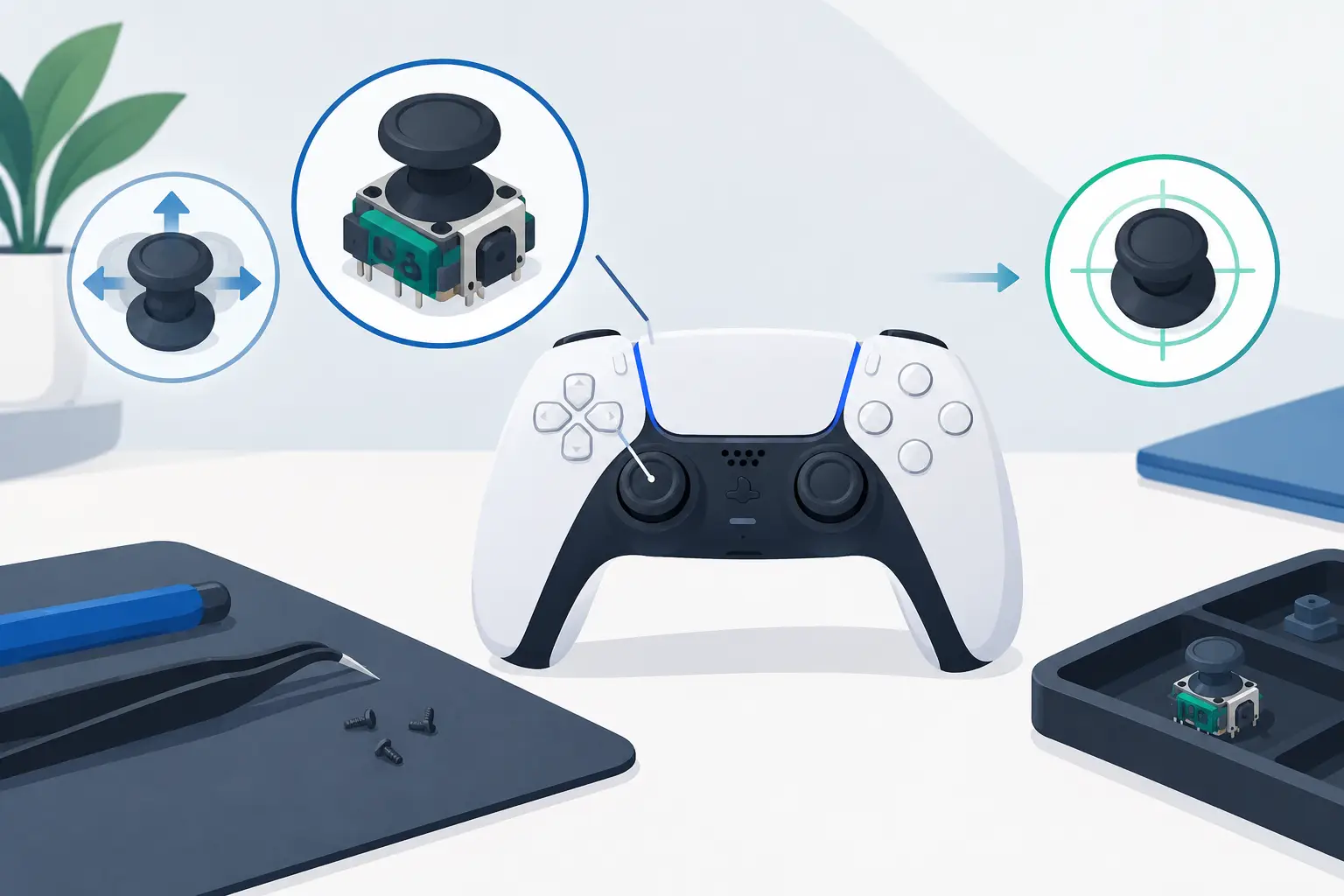 Controller Reparatur Beispiel: Stick Drift beheben